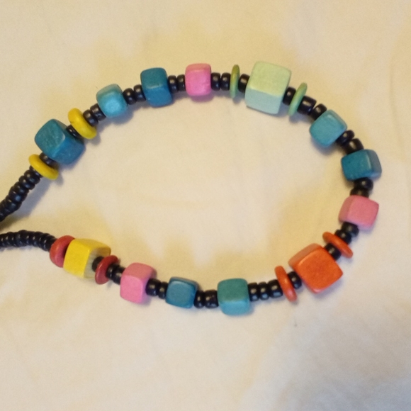 Colorful Wooden Bead Necklace - Picture 2 of 3
